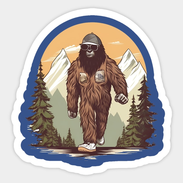 Dope Sasquatch in Nature Sticker by Grassroots Green